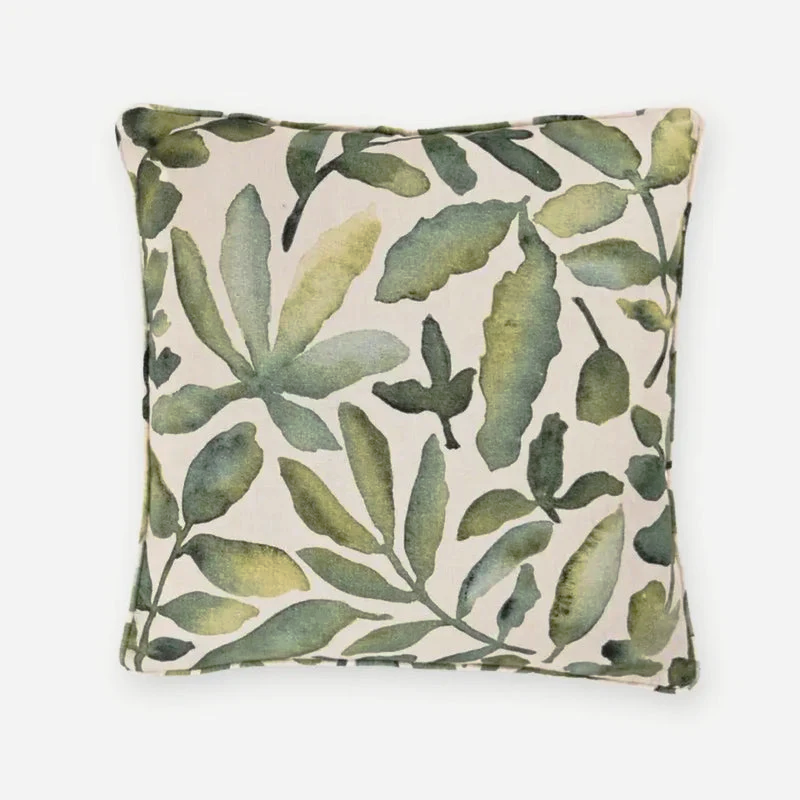 Flora Ivory Linen Cushion Cover