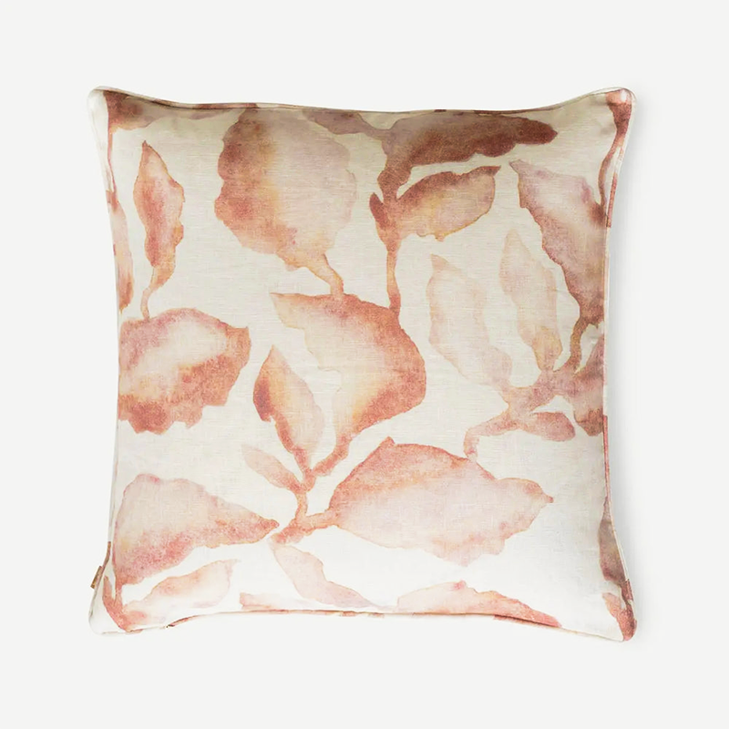 Cascade Blush Linen Cushion Cover