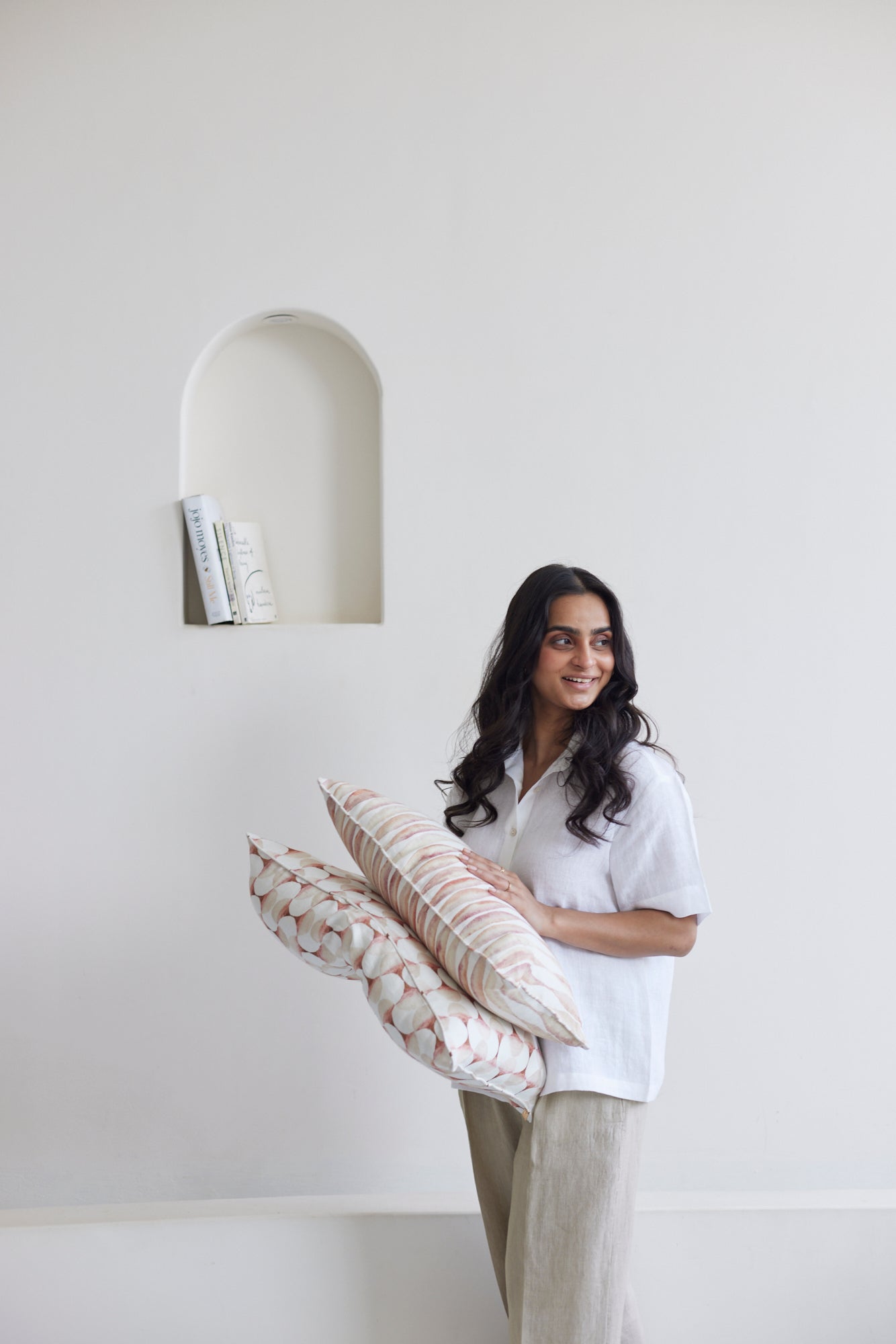 Cove Blush Oblong Cushion Cover