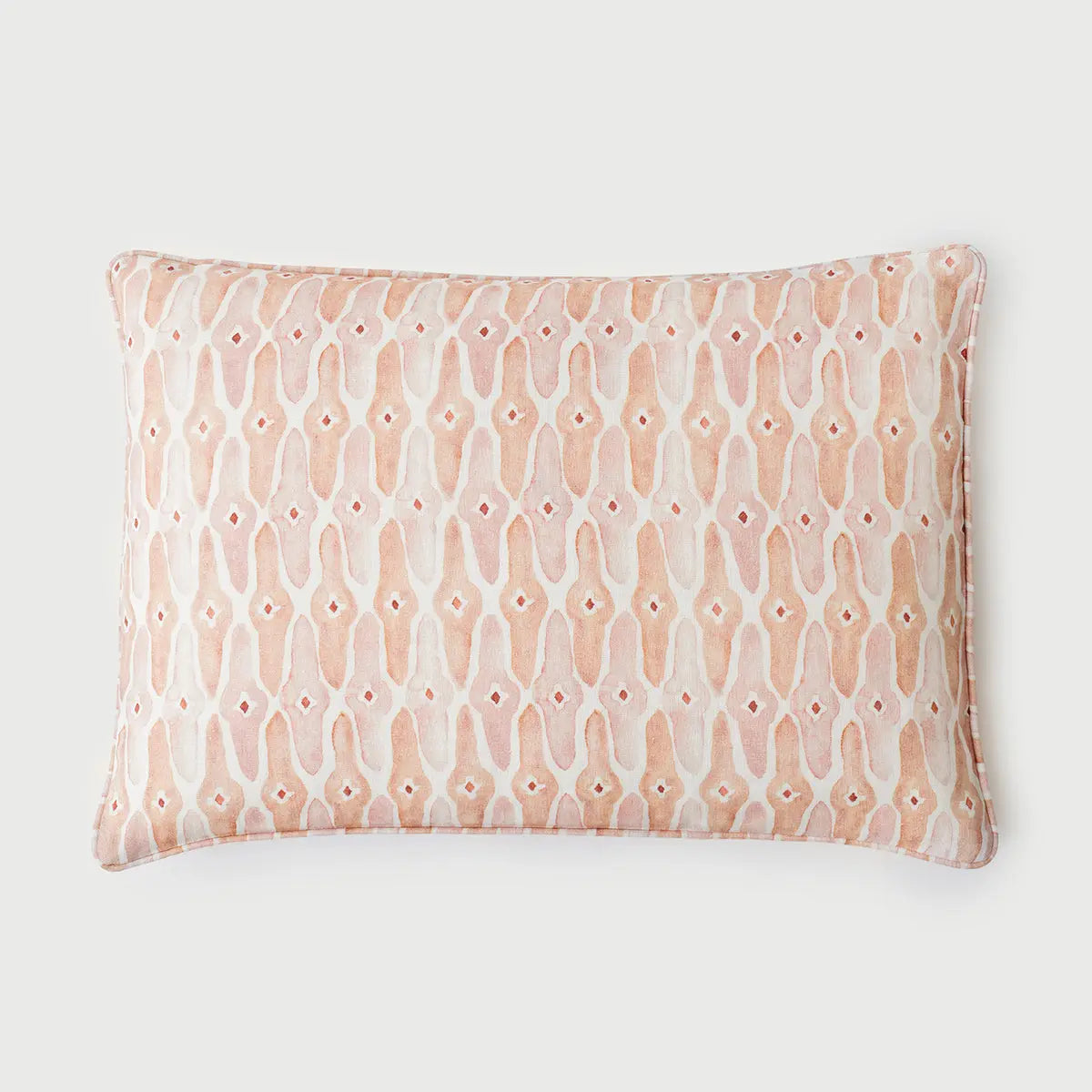 Mosaic Blush Oblong Linen Cushion Cover SanctuaryLiving