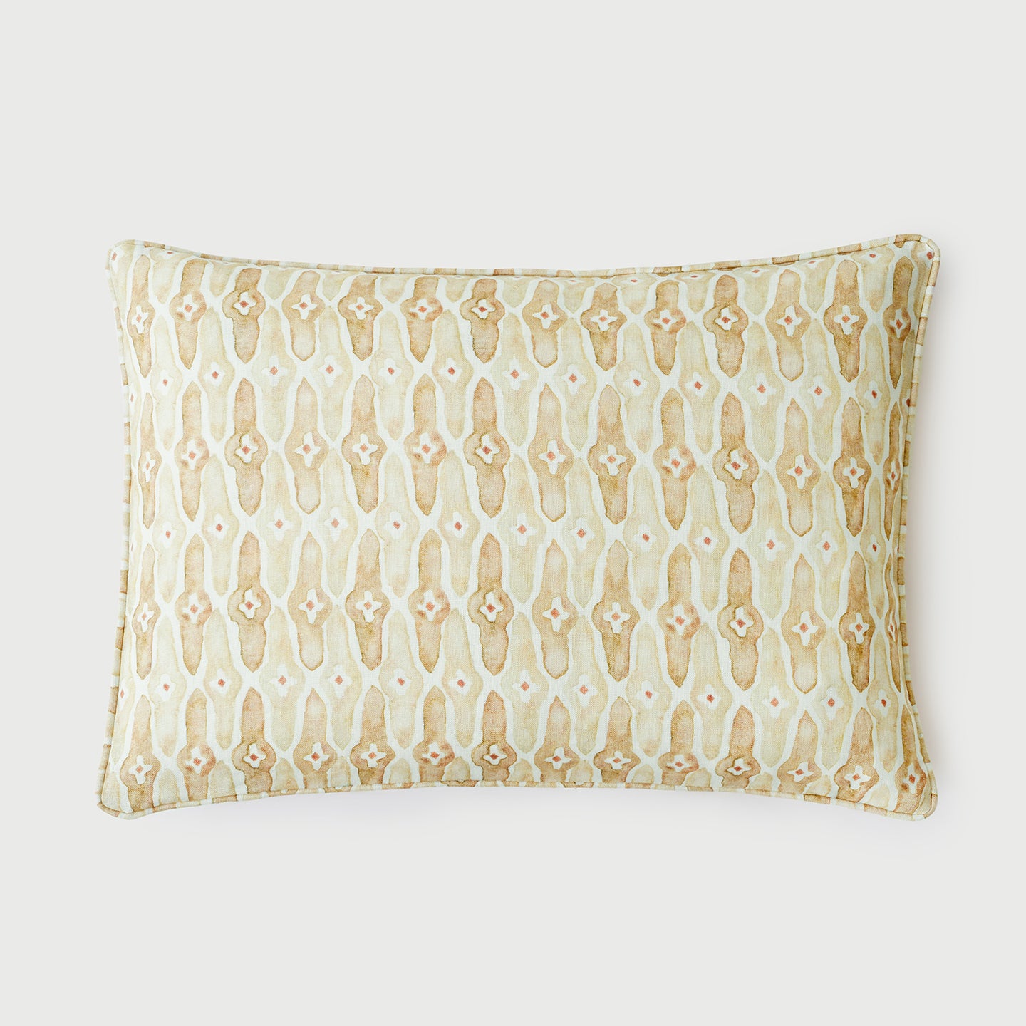 Mosaic Sage Oblong Linen Cushion Cover
