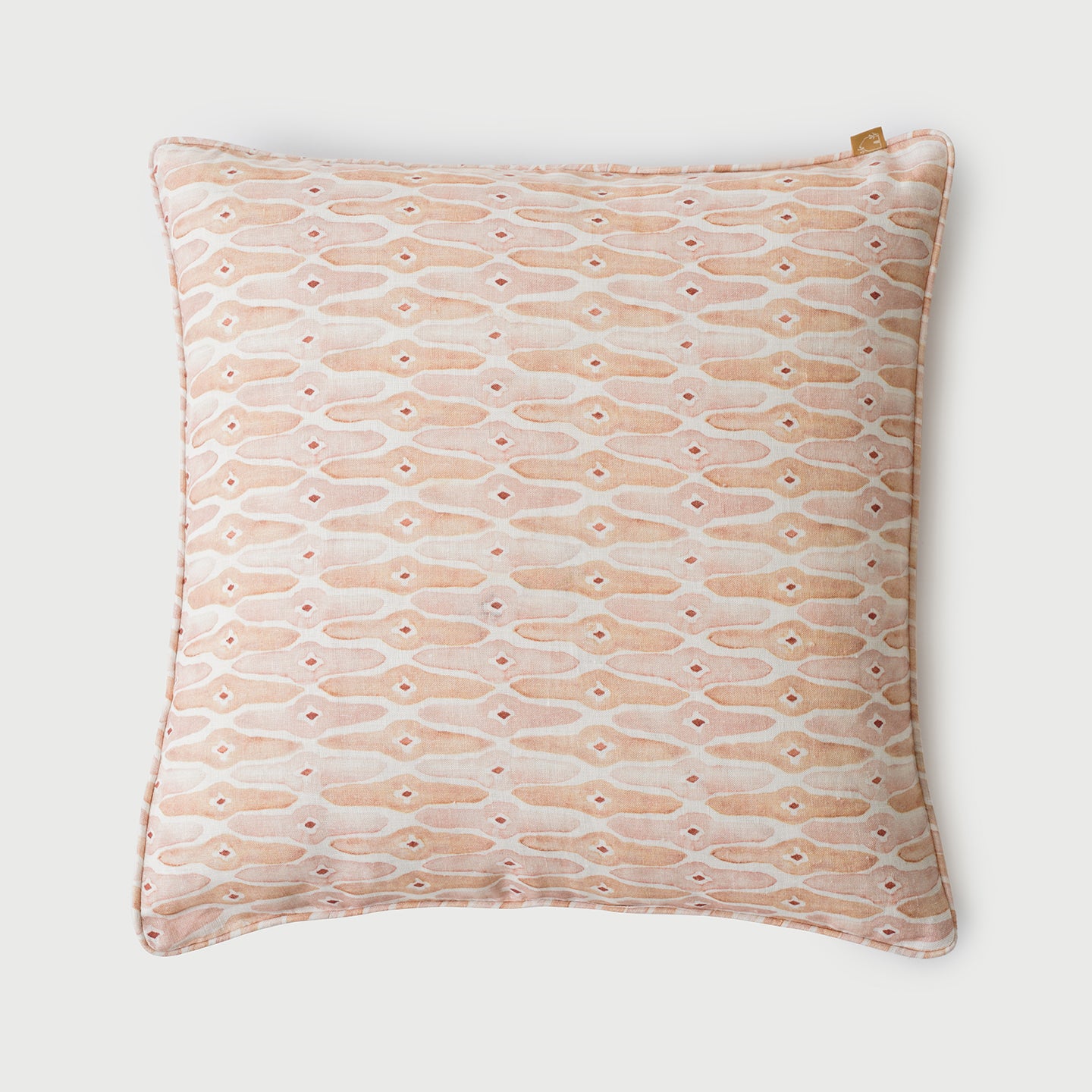 Mosaic Blush Linen Cushion Cover