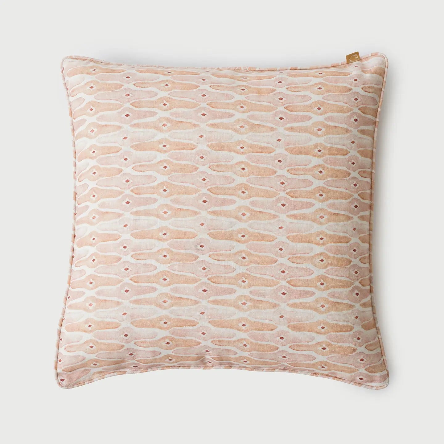 Mosaic Blush Linen Cushion Cover SanctuaryLiving
