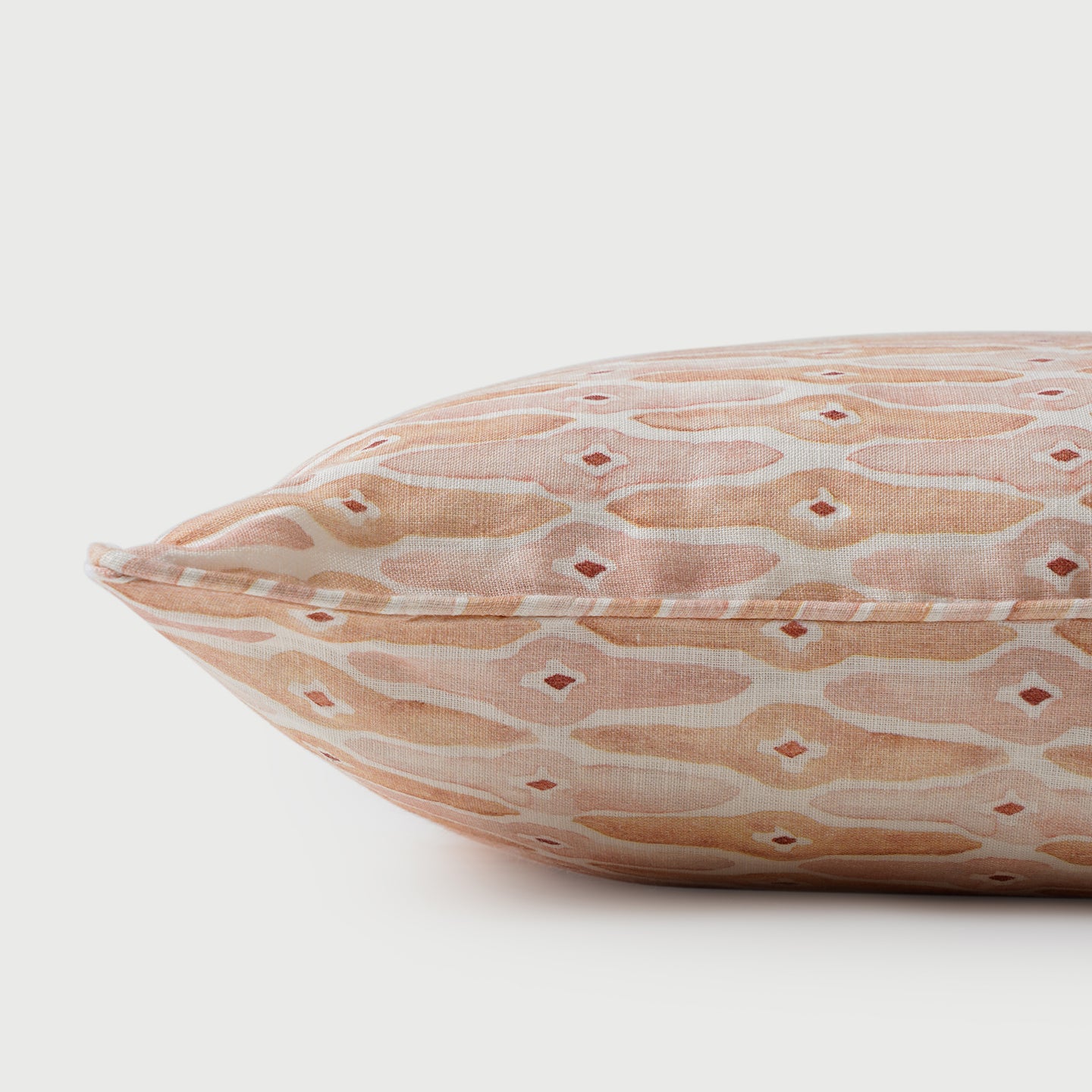 Mosaic Blush Linen Cushion Cover