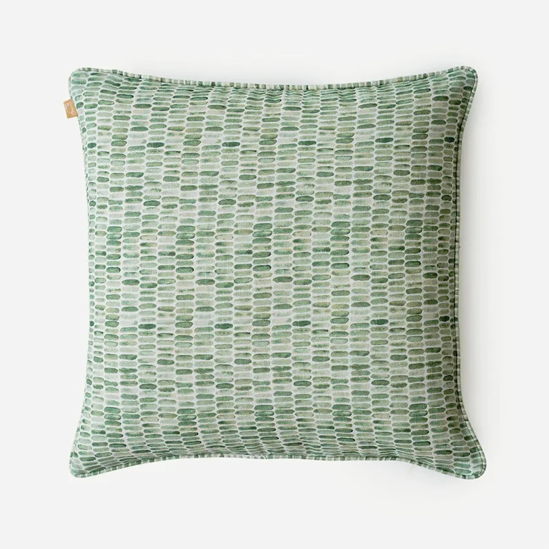 Speckle Green Linen Cushion Cover