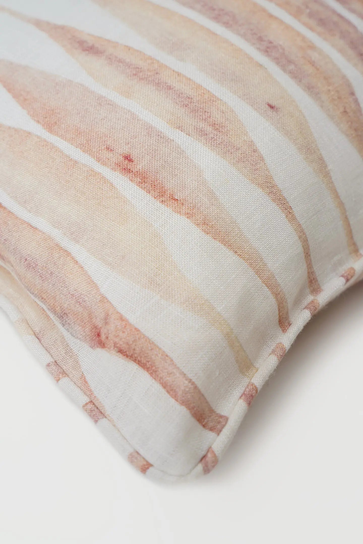 Ripple Blush Oblong Linen Cushion Cover SanctuaryLiving