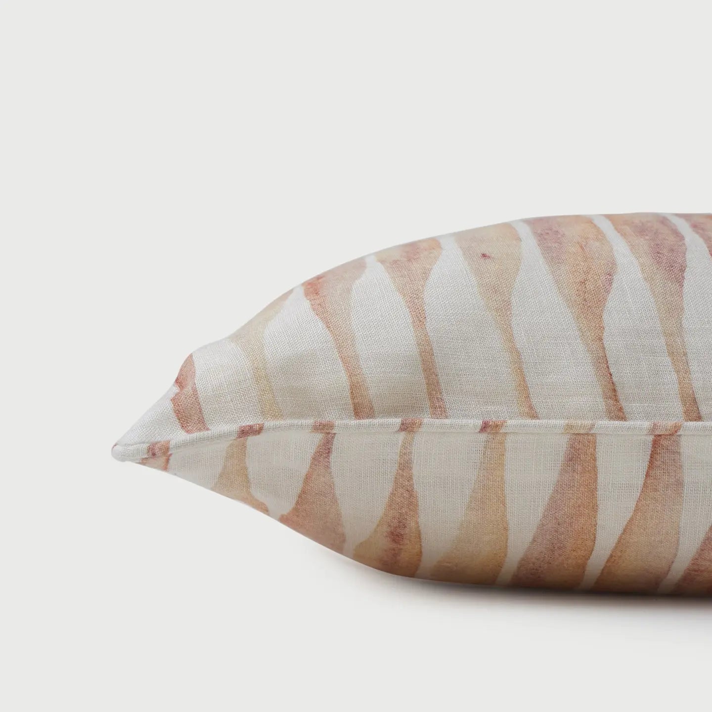 Ripple Blush Lumbar Linen Cushion Cover SanctuaryLiving