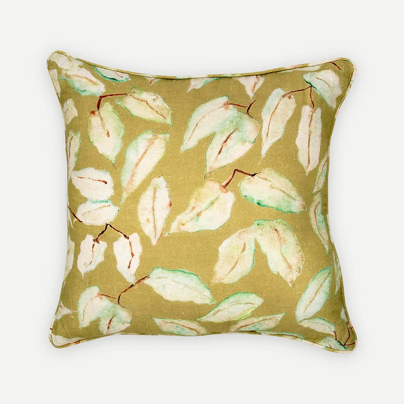 Grove Ochre Linen Cushion Cover