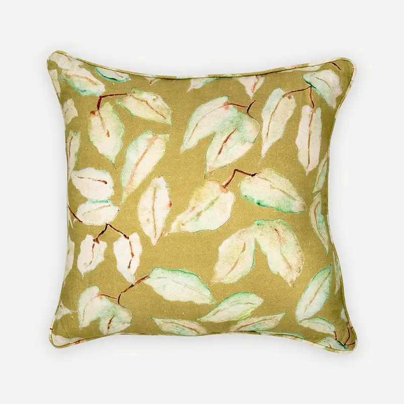 Grove Ochre Linen Cushion Cover SanctuaryLiving