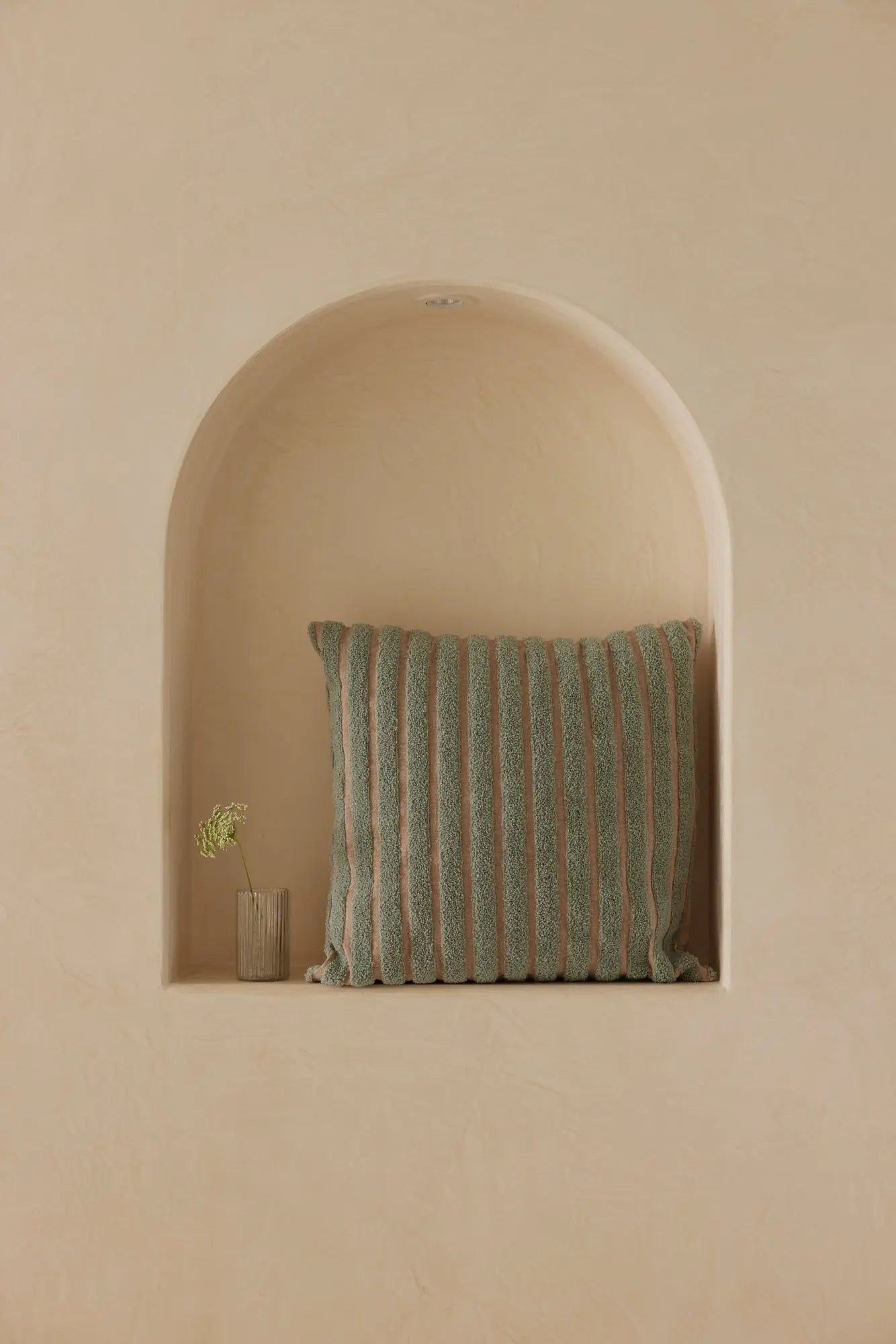 Striped Blue Chambray Cotton Cushion Cover SanctuaryLiving