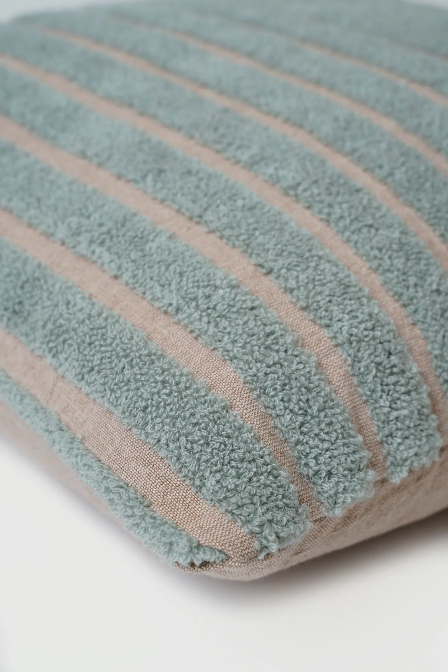 Striped Blue Chambray Cotton Cushion Cover SanctuaryLiving