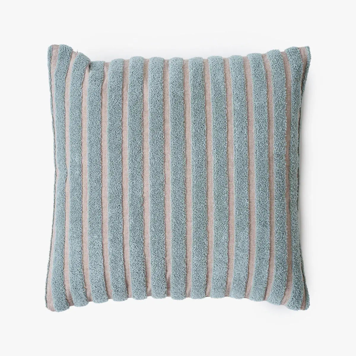 Striped Blue Chambray Cotton Cushion Cover SanctuaryLiving