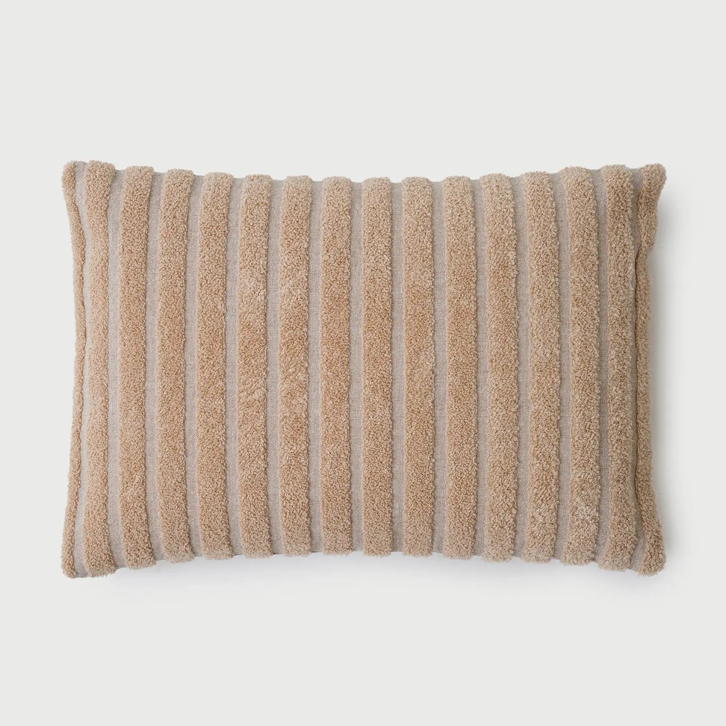 Striped Blush Oblong Chambray Cotton Cushion Cover SanctuaryLiving