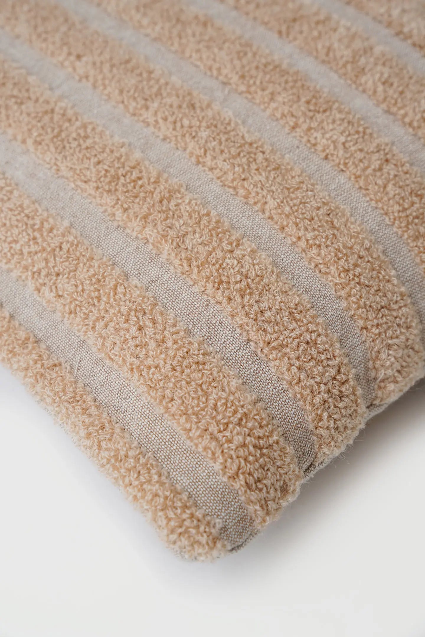 Striped Blush Oblong Chambray Cotton Cushion Cover SanctuaryLiving