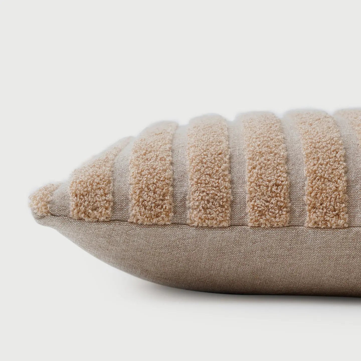 Striped Blush Oblong Chambray Cotton Cushion Cover SanctuaryLiving