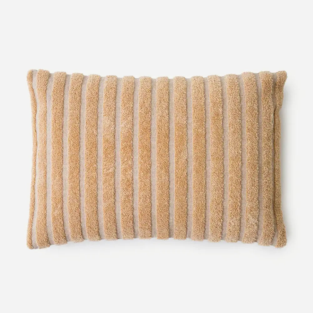 Striped Blush Chambray Cotton Oblong Cushion Cover SanctuaryLiving