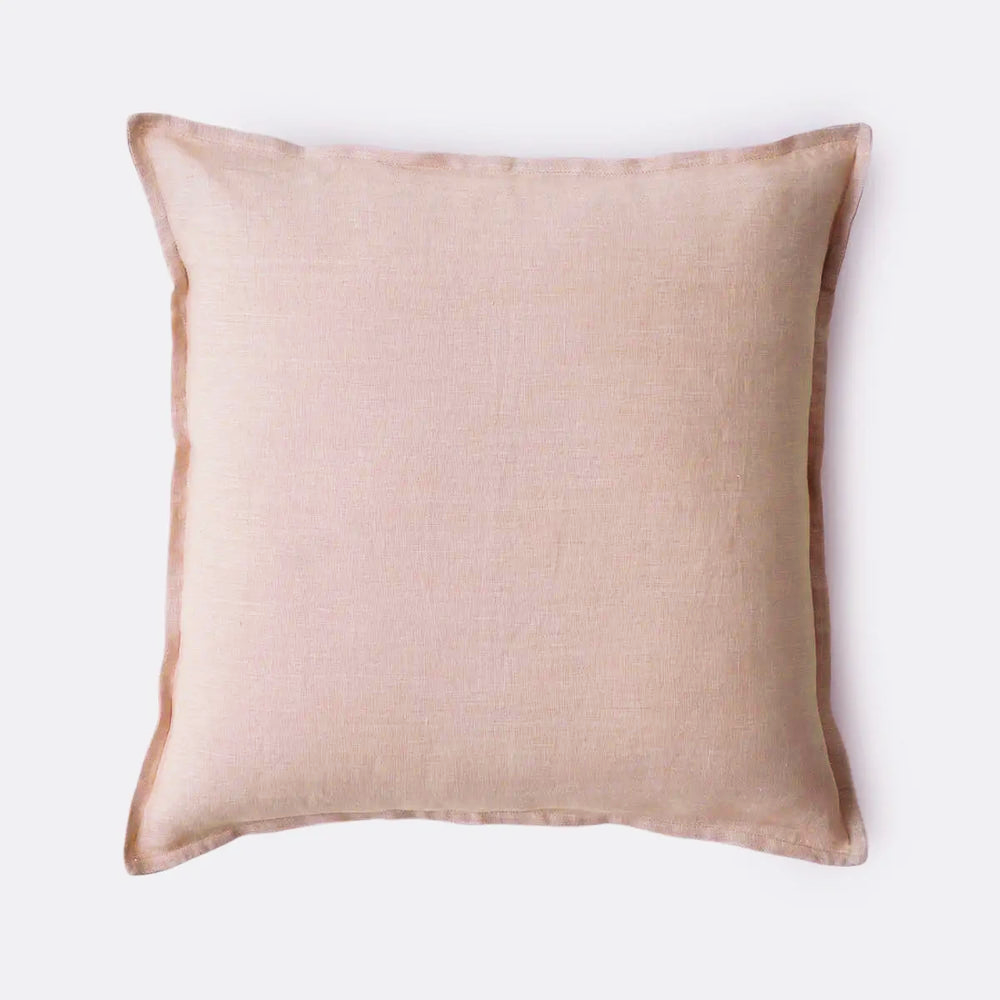 Soft Pink Linen Euro Sham
