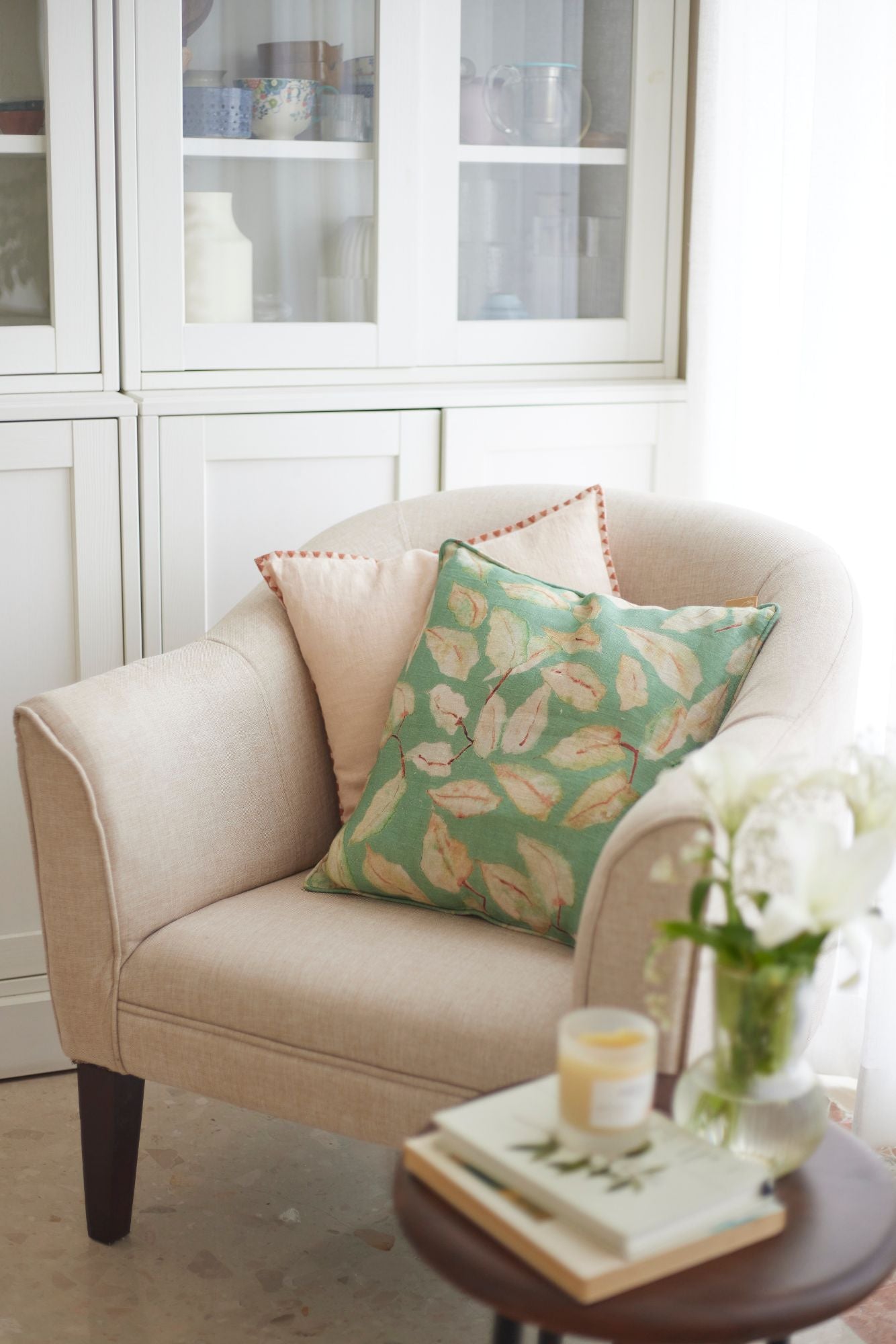 Mirage Soft Pink Linen Cushion Cover