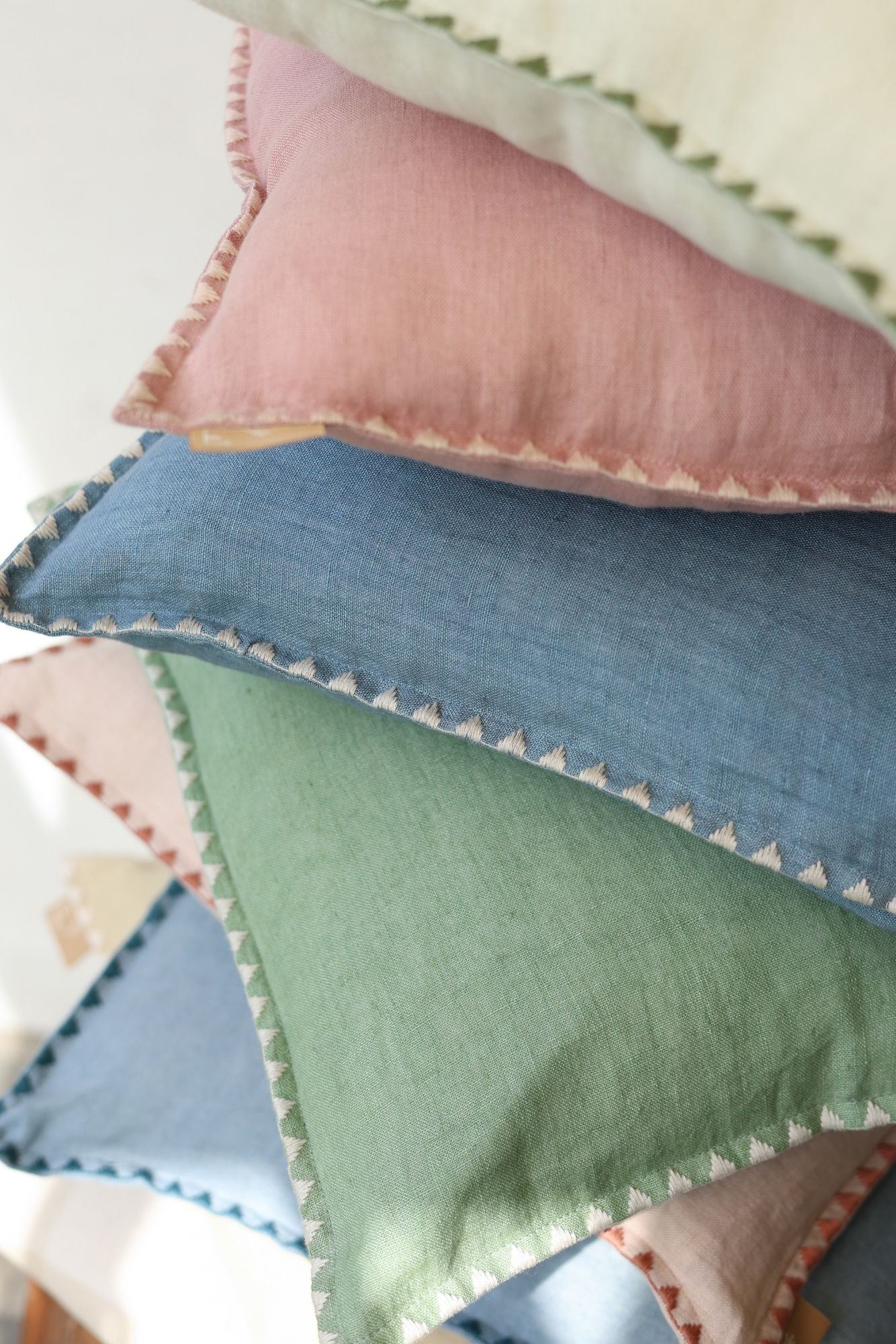 Mirage Azure Linen Cushion Cover