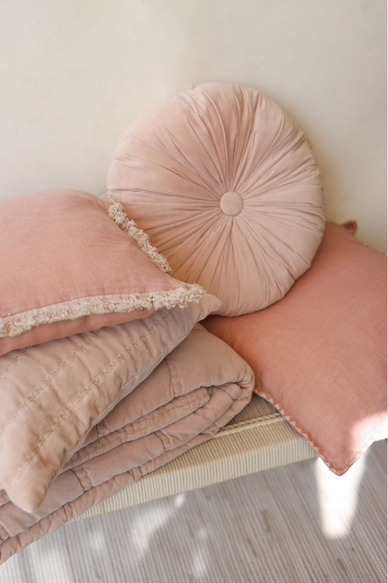Mirage Rose Linen Cushion Cover