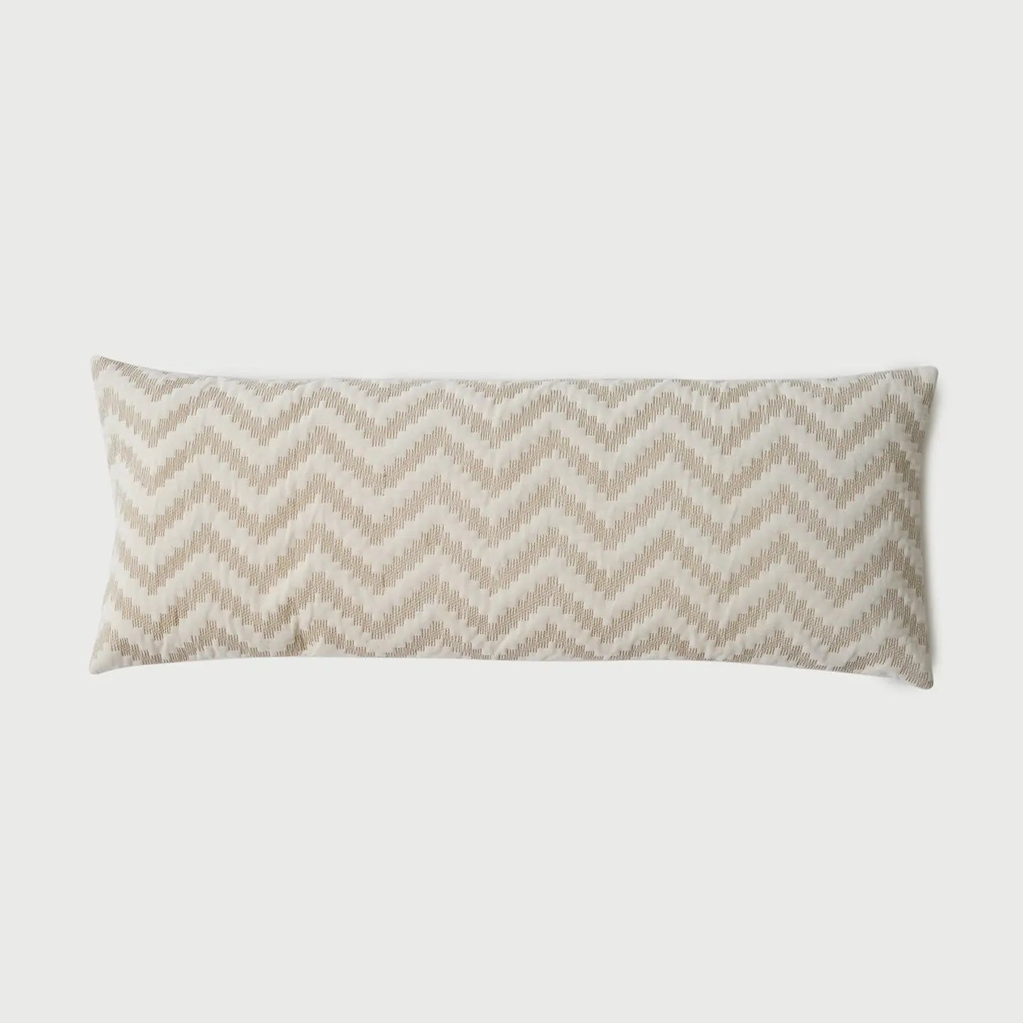 Chevron Brown Lumbar Velvet Cushion Cover SanctuaryLiving
