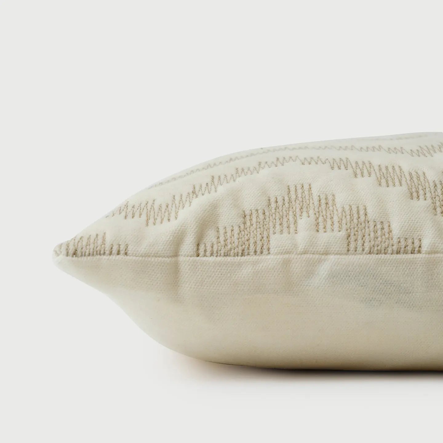 Chevron Brown Lumbar Velvet Cushion Cover