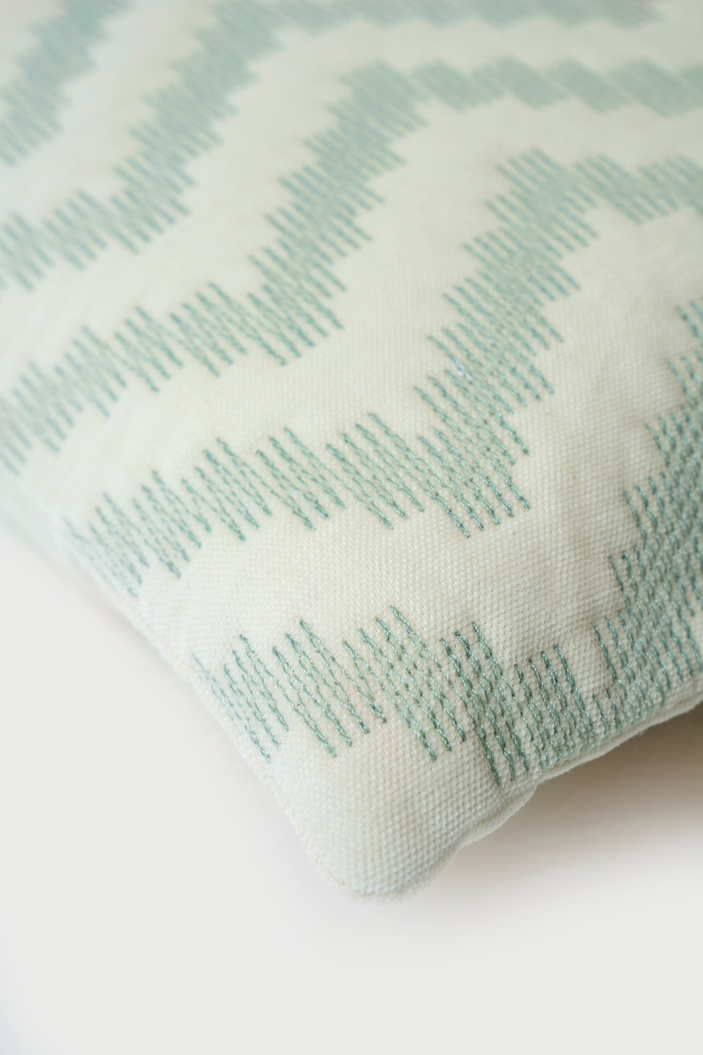 Chevron Green Velvet Cushion Cover