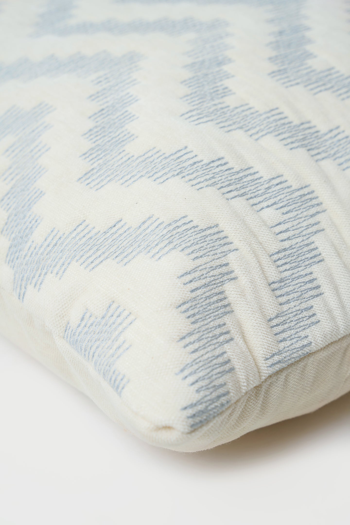 Chevron Blue Velvet Cushion Cover