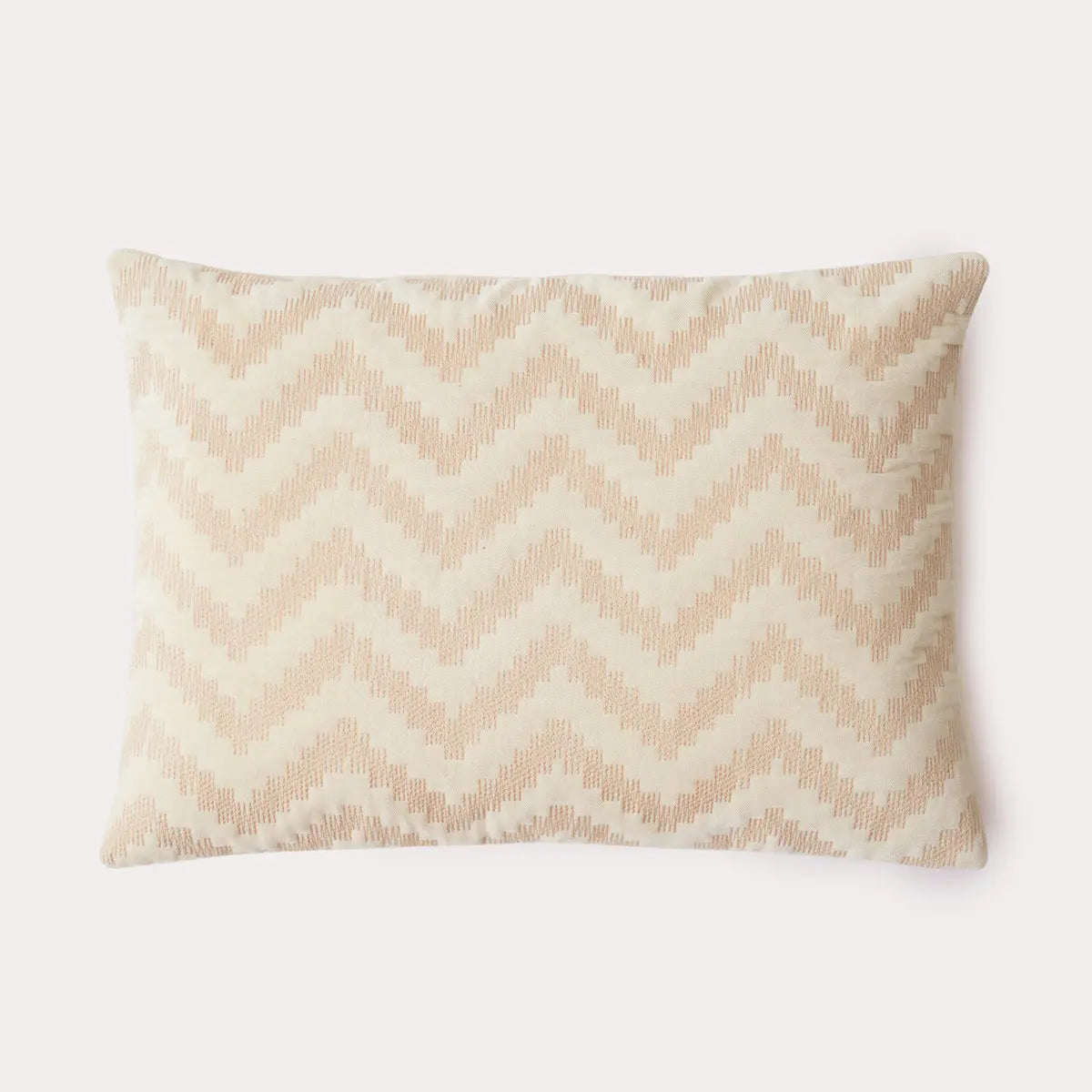 Chevron Blush Oblong Velvet Cushion Cover SanctuaryLiving