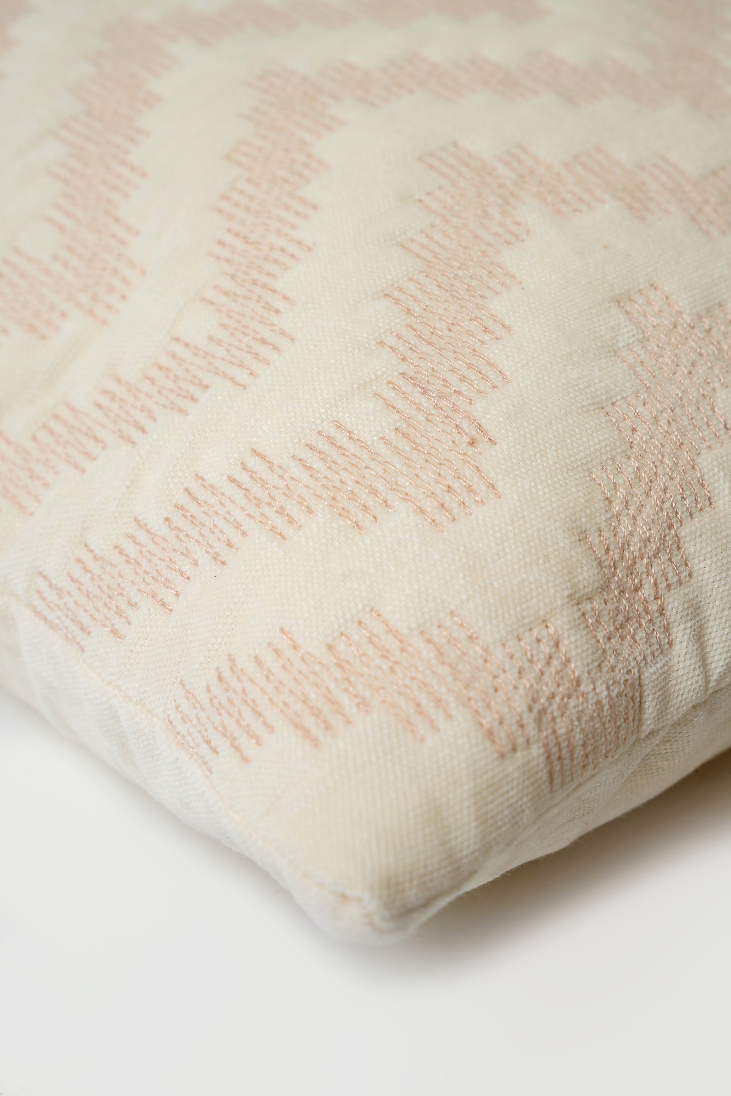Chevron Blush Oblong Velvet Cushion Cover