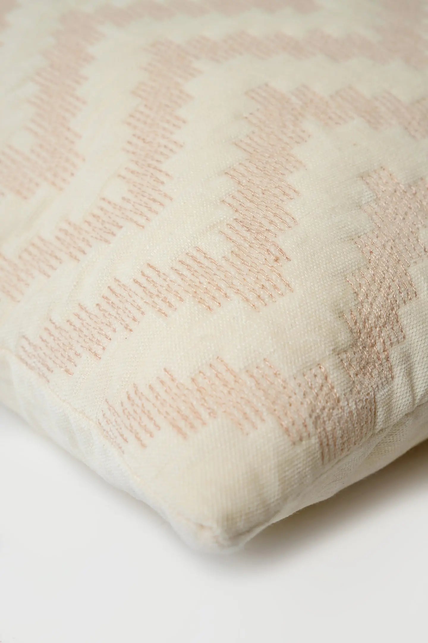 Chevron Blush Oblong Velvet Cushion Cover SanctuaryLiving