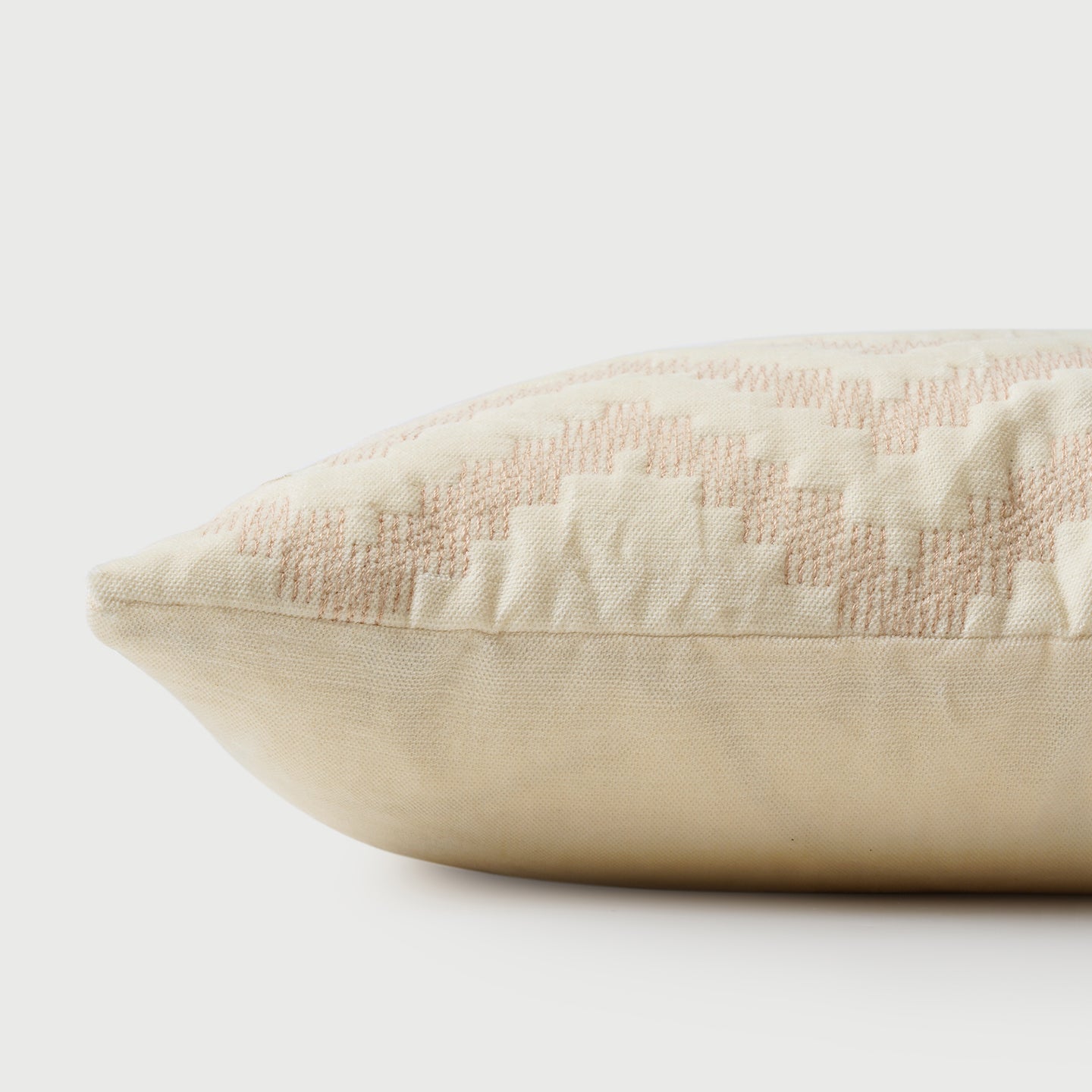 Chevron Blush Oblong Velvet Cushion Cover