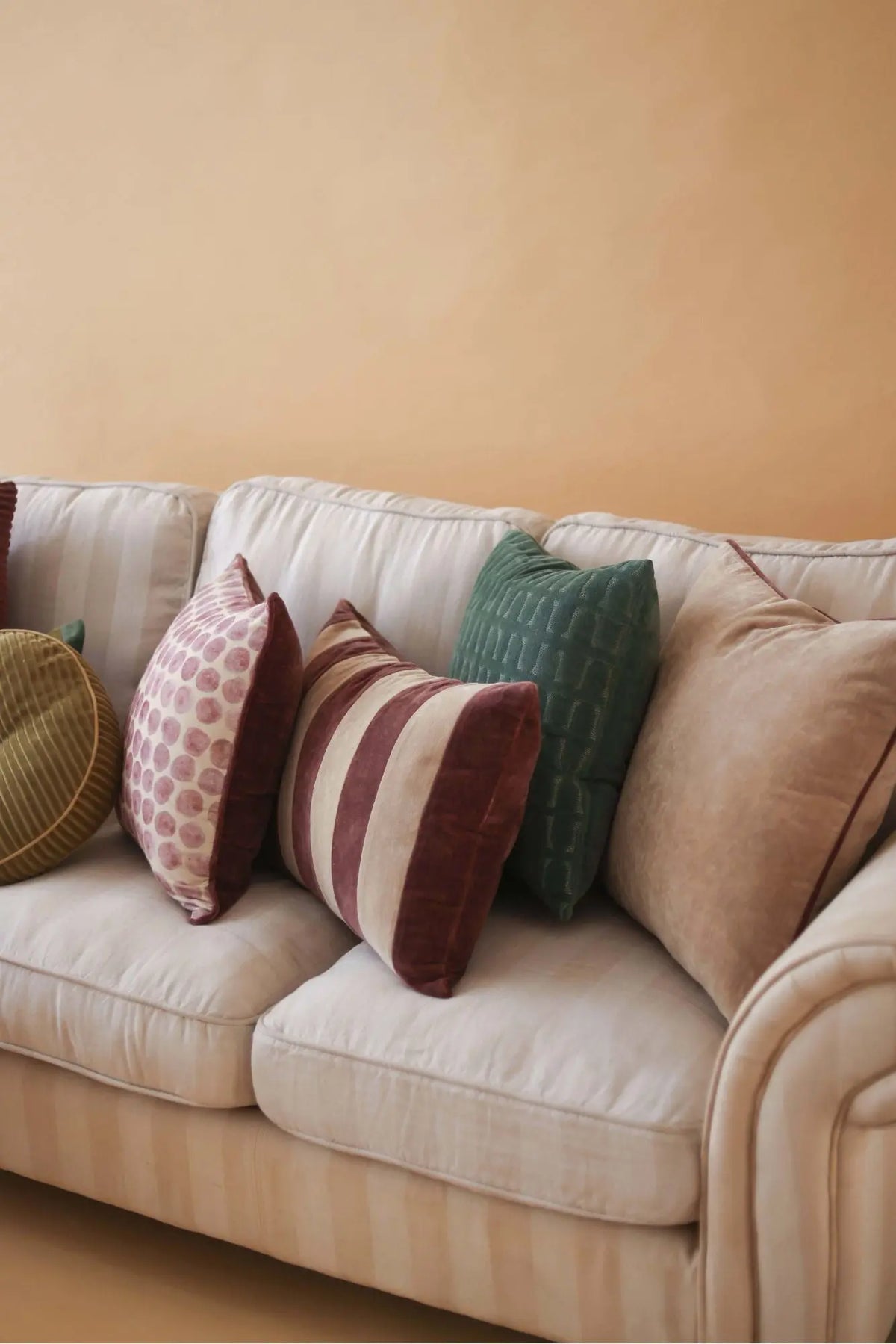 Twig Eucalyptus Embroidered Velvet Cushion Cover SanctuaryLiving