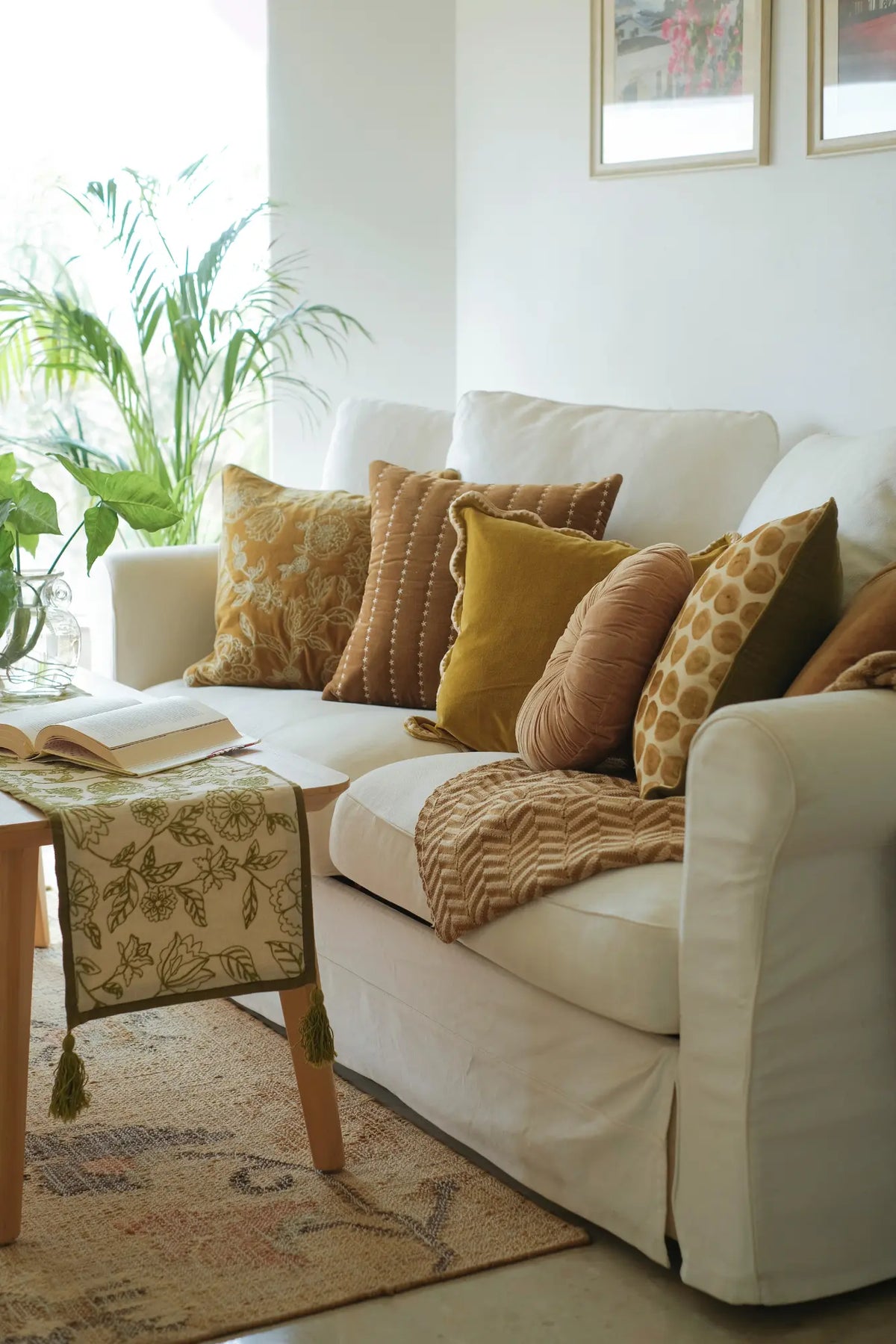 Sitara Sand Velvet Cushion Cover SanctuaryLiving