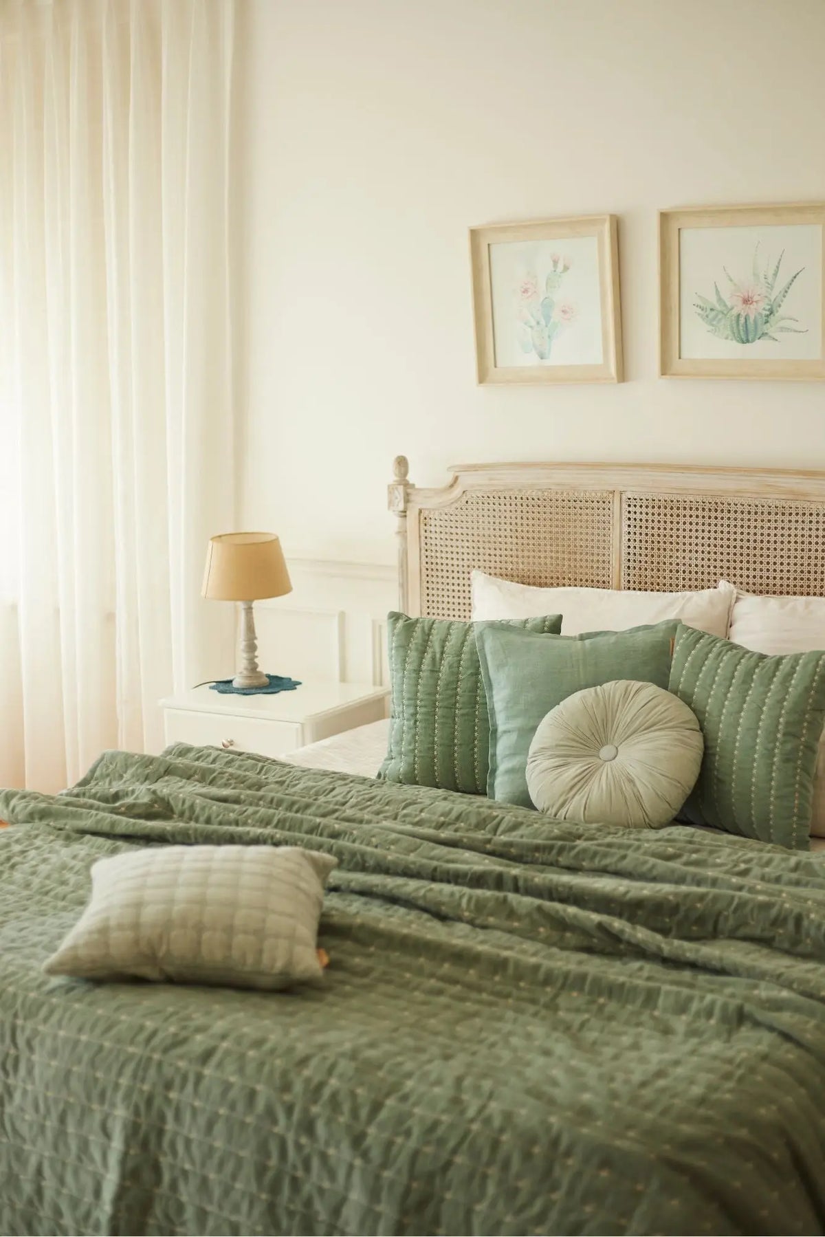 Zen Sea Foam Velvet Cushion Cover SanctuaryLiving