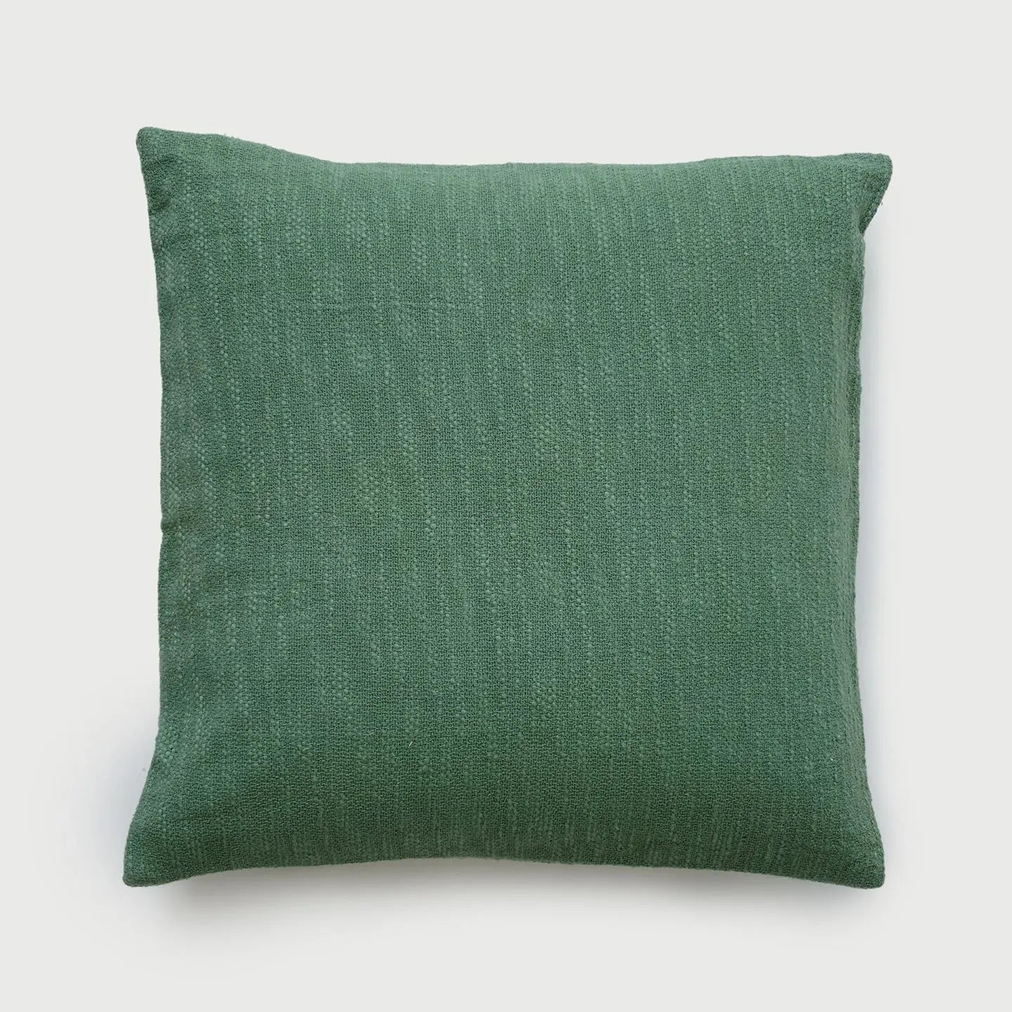Cotton Slub Green Cushion Cover SanctuaryLiving