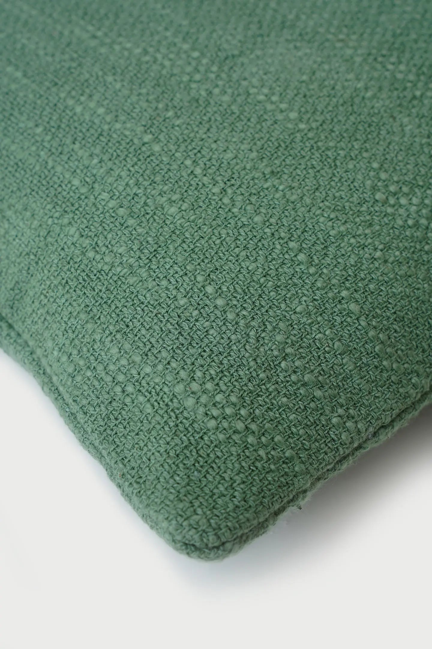 Cotton Slub Green Cushion Cover SanctuaryLiving