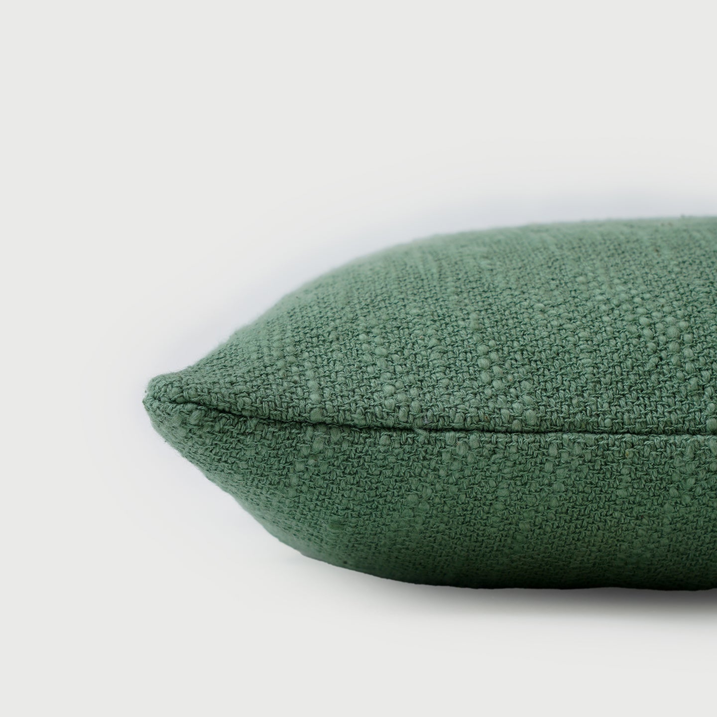 Cotton Slub Green Cushion Cover