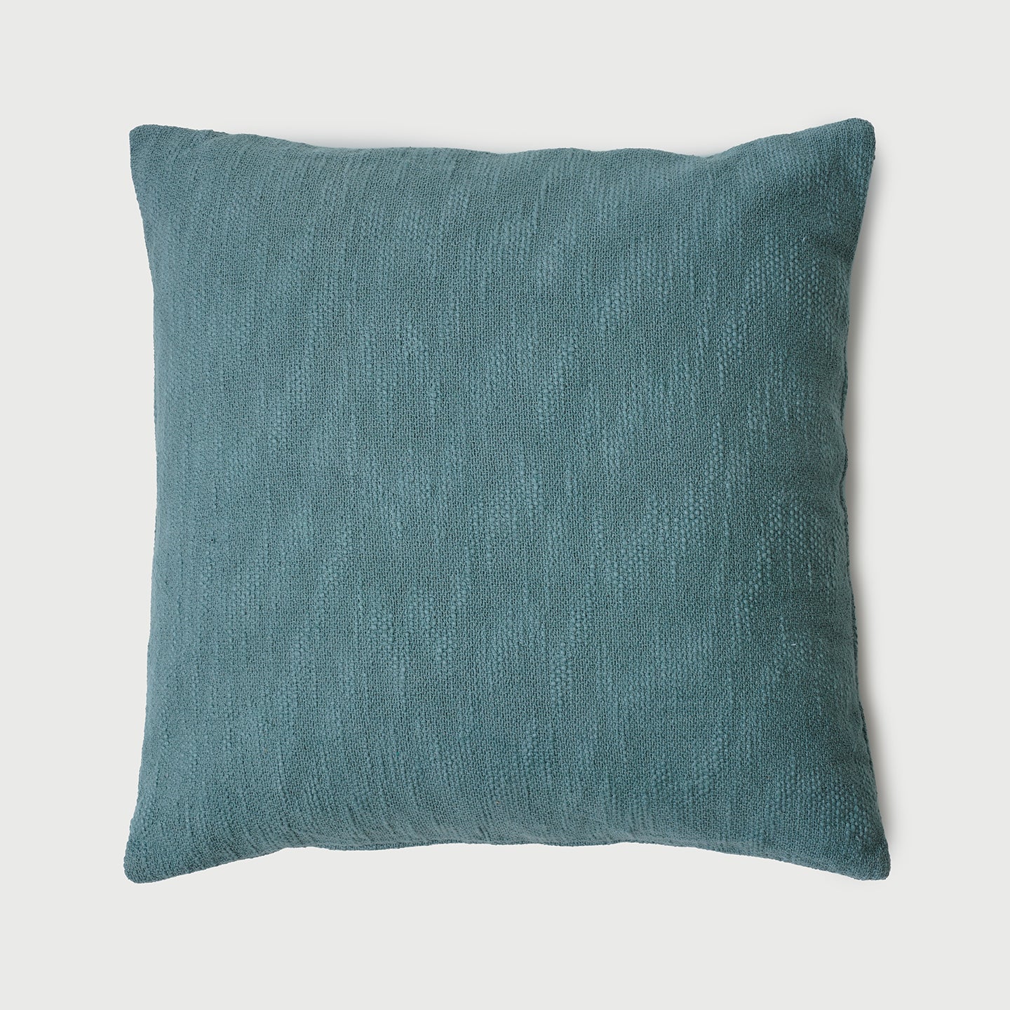 Cotton Slub Teal Cushion Cover