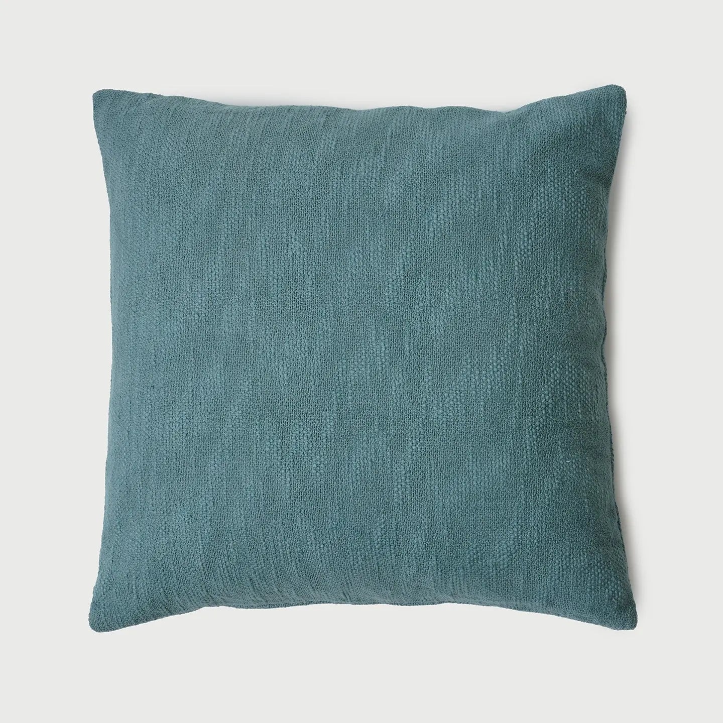 Cotton Slub Teal Cushion Cover SanctuaryLiving