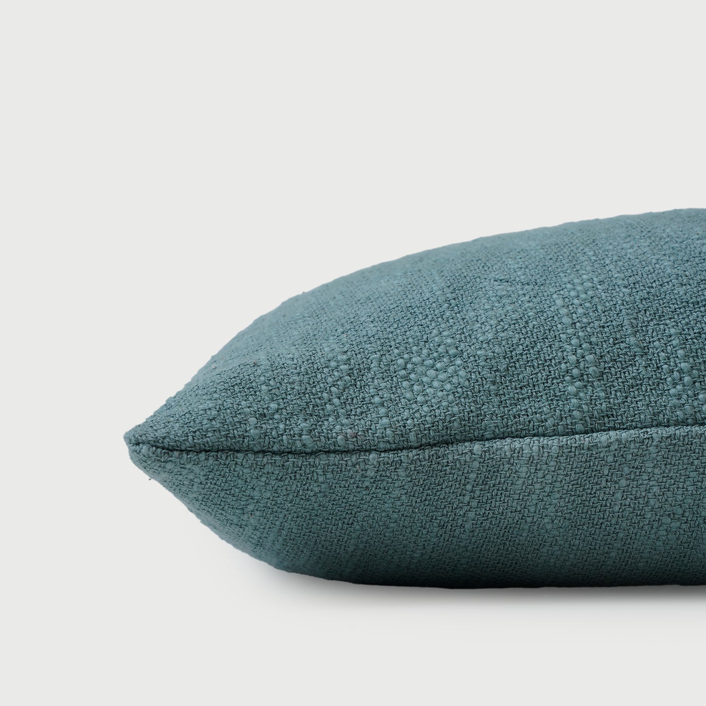 Cotton Slub Teal Cushion Cover
