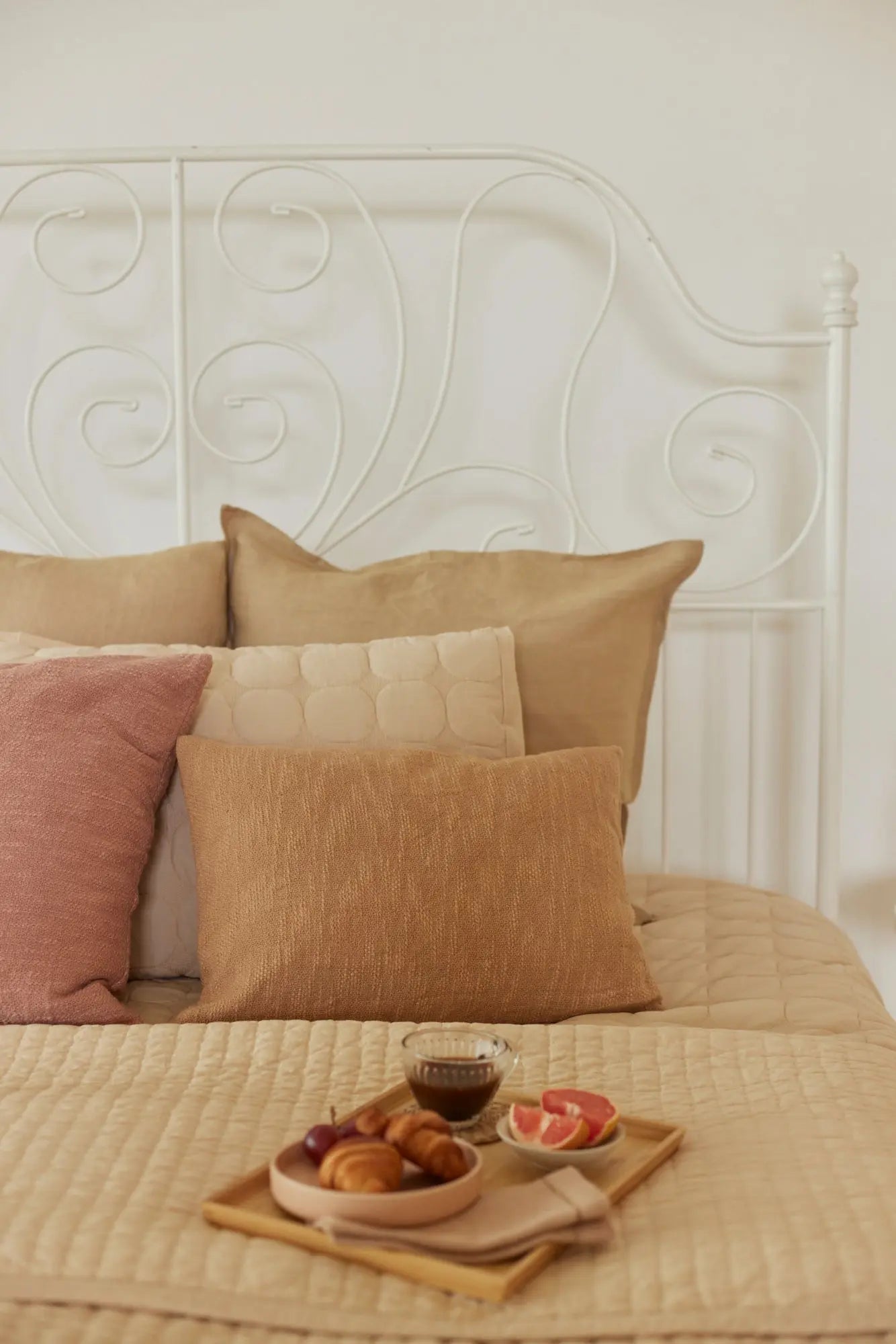 Cotton Slub Beige Cushion Cover SanctuaryLiving