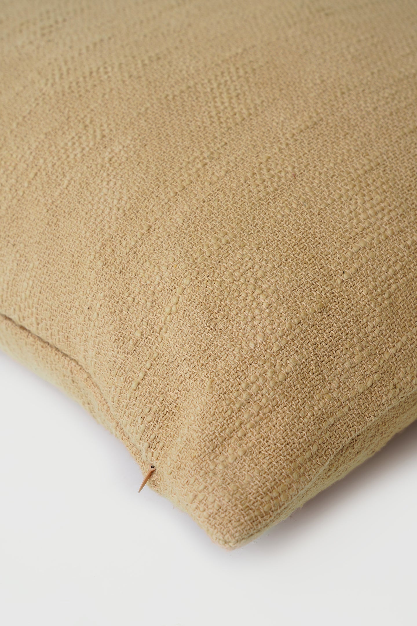Cotton Slub Beige Cushion Cover