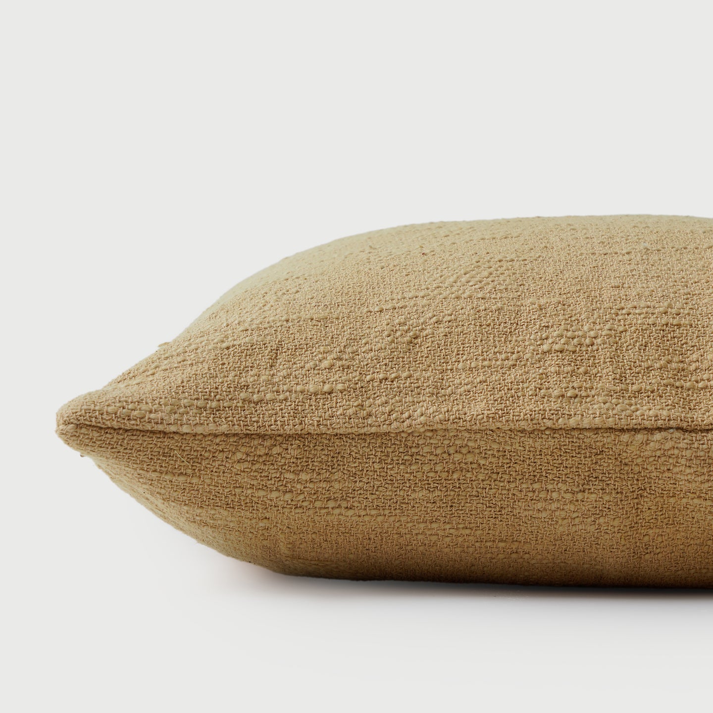 Cotton Slub Beige Cushion Cover