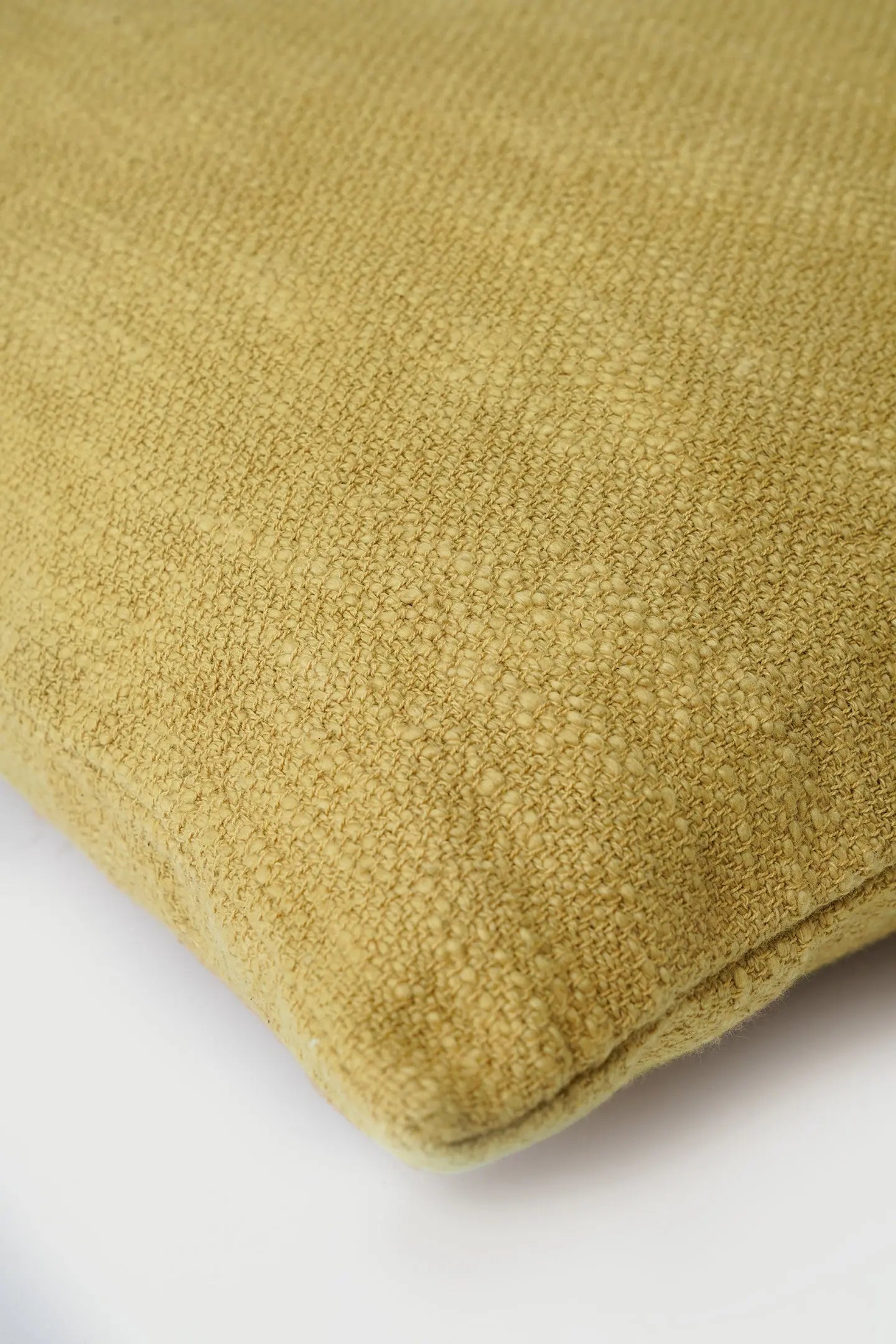 Cotton Slub Ochre Cushion Cover SanctuaryLiving