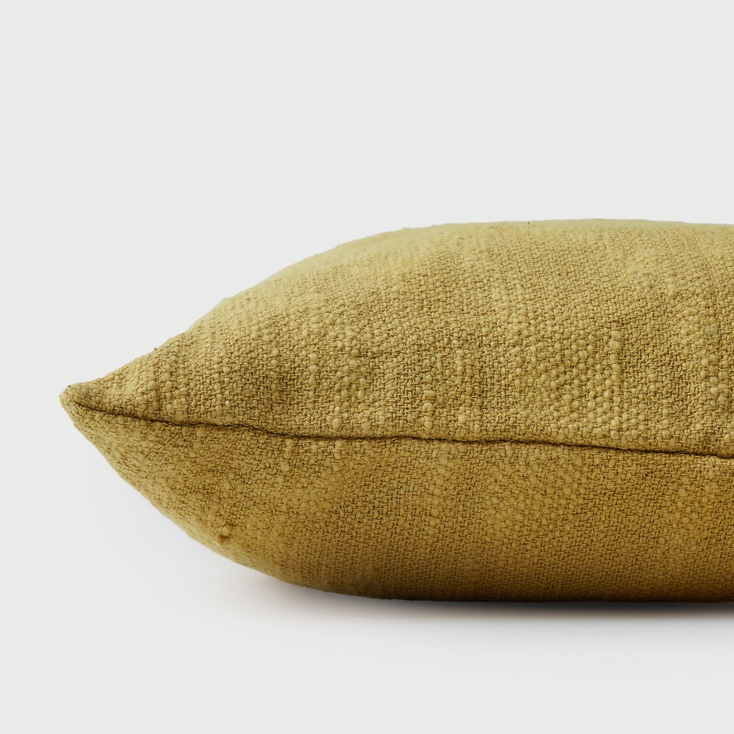Cotton Slub Ochre Cushion Cover