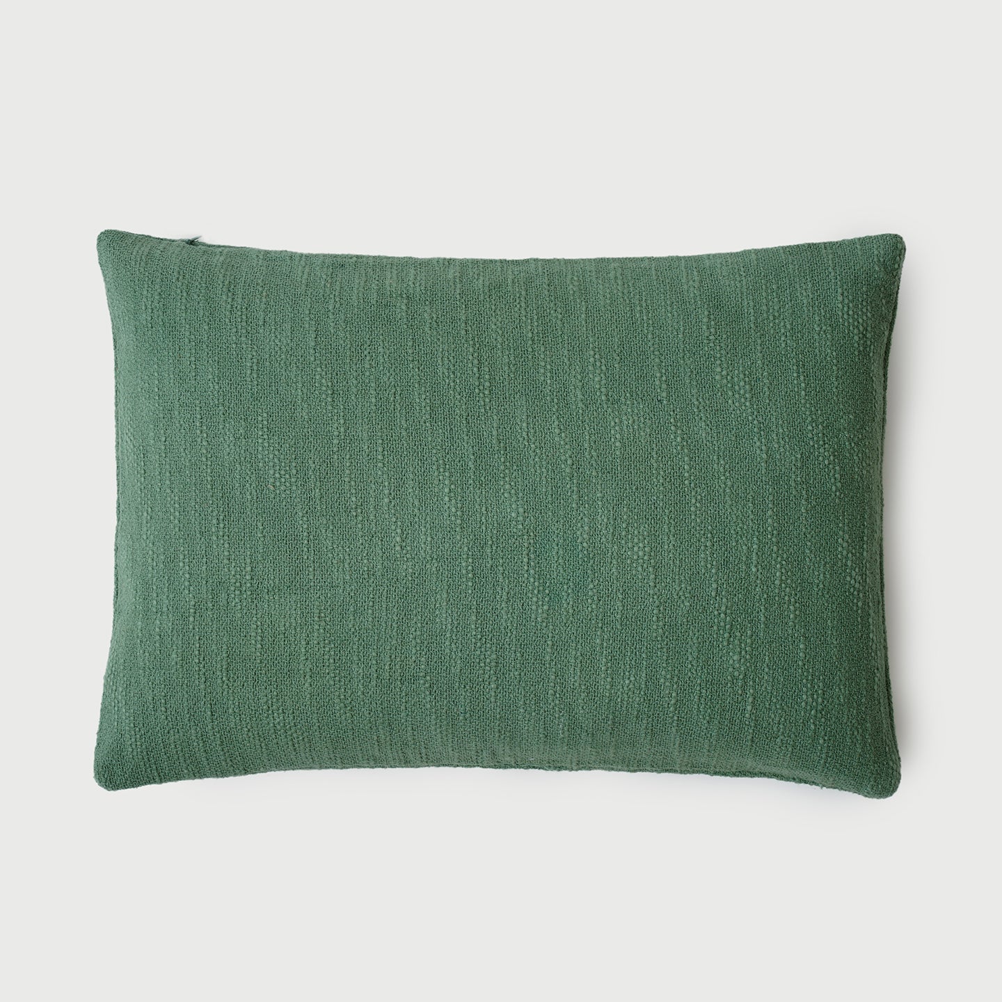 Cotton Slub Green Oblong Cushion Cover