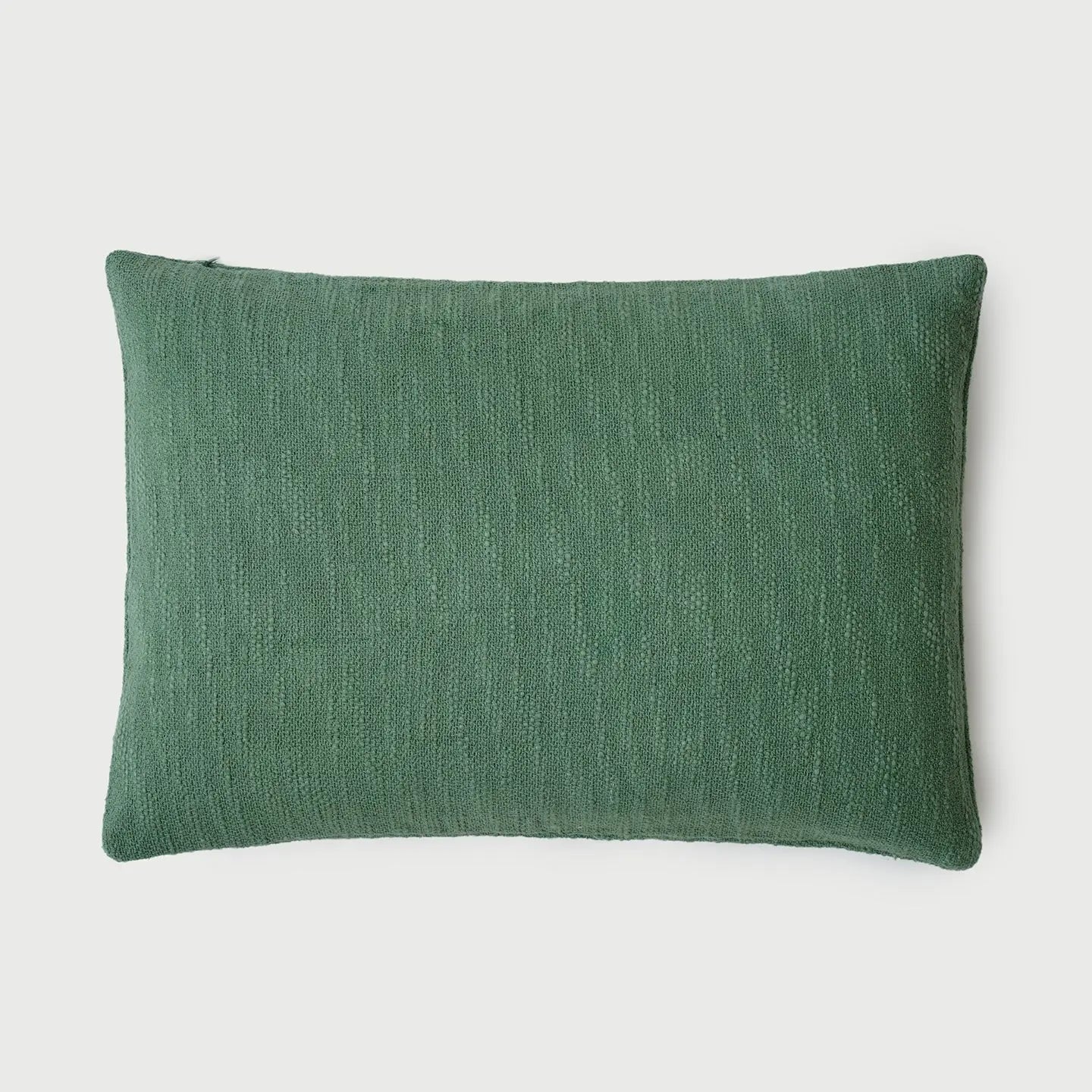 Cotton Slub Green Oblong Cushion Cover SanctuaryLiving