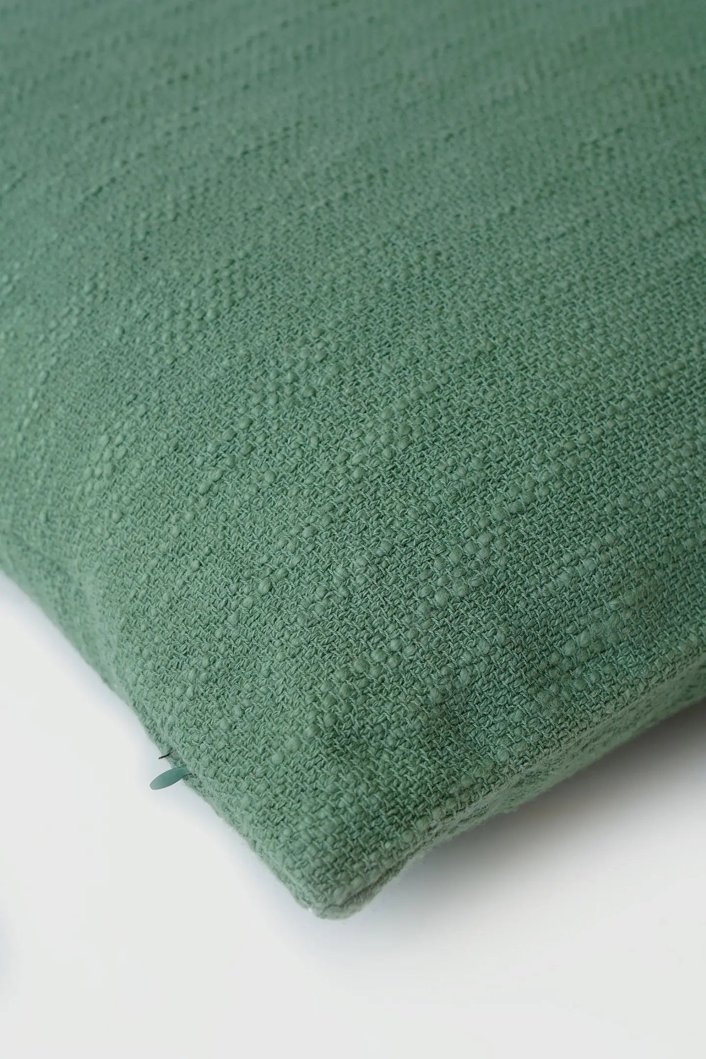 Cotton Slub Green Oblong Cushion Cover SanctuaryLiving