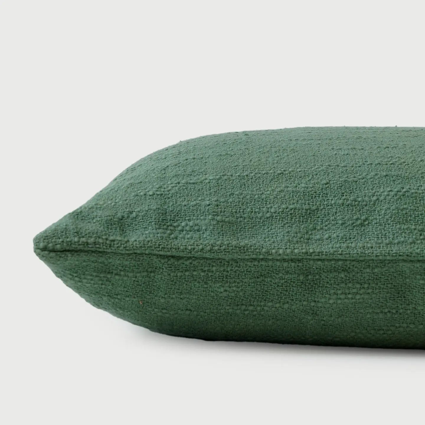 Cotton Slub Green Oblong Cushion Cover SanctuaryLiving